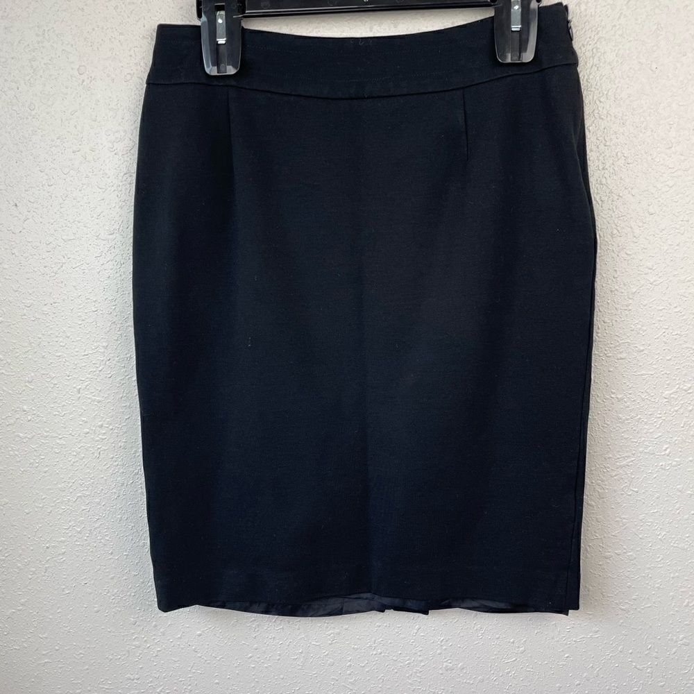 INC Black Midi Skirt Size 8 Petite EUC